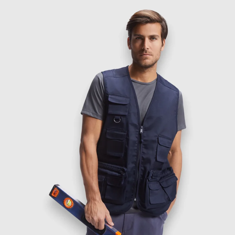 chaleco multibolsillos personalizado frente 1