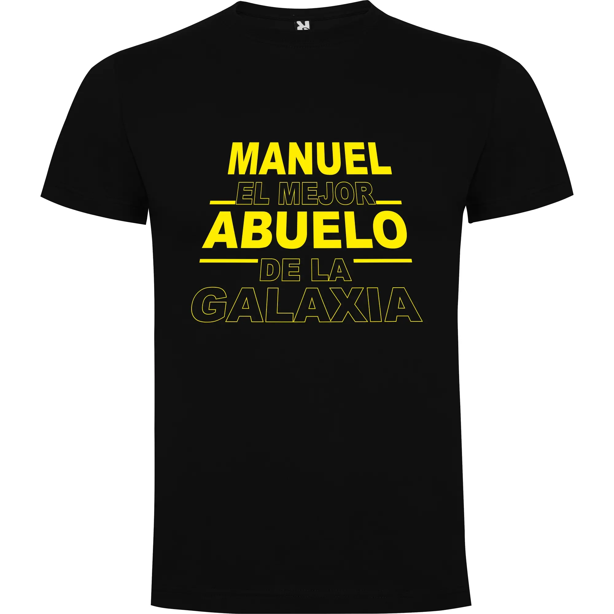 camiseta personalizada mejor abuelo de la galaxia